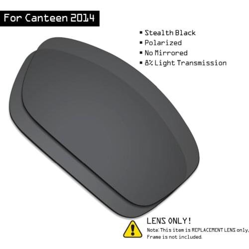SmartVLT Polarized Sunglasses Replacement Lenses for Oakley Canteen 2014 - Stealth Black