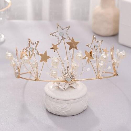 Bride Headdress Wedding Hair Jewelry Hair Hoop Tiaras Headband Crown Star Headband Crystal Headband Rhinestone Headband