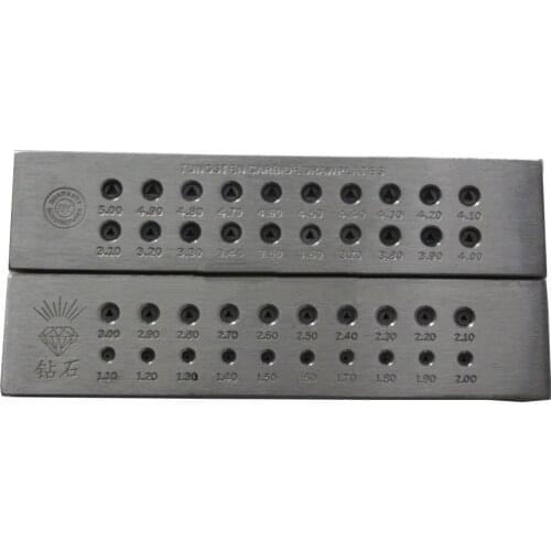 20 Holes Triangle Tungsten Carbide Wire Drawplate for Jewelry Making 1.1-3.0MM/3.1-5.0MM