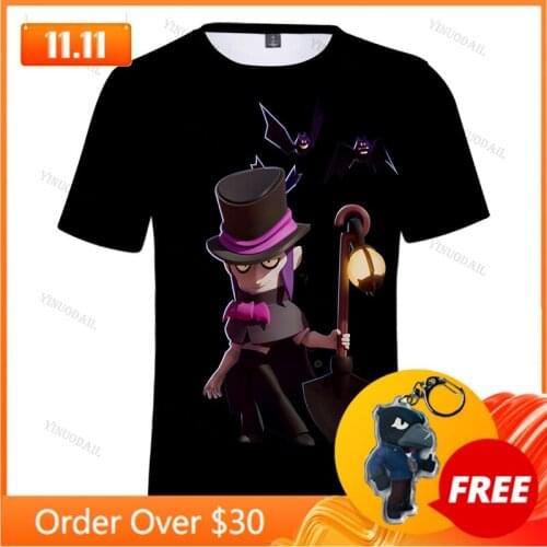 Mortice Shoot Childrens Crow Browlers 3D Print T-shirt Womens Clothing Shirtss Women Kids Leon Tops 2021 Boys Girls