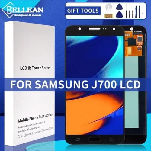 Promotion Catteny J700 Display For Samsung Galaxy J7 2015 Lcd With Touch Panel Digitizer Assembly J700F Screen Free Shipping
