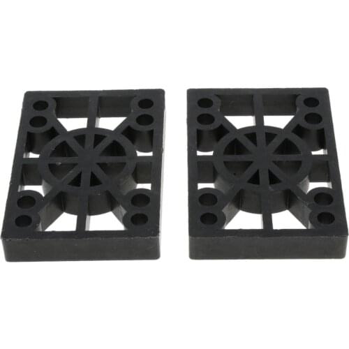 2 Pcs Skateboard Riser Pads Longboard Rise Pads, Soft Longboard Shockpads, 12mm, Black