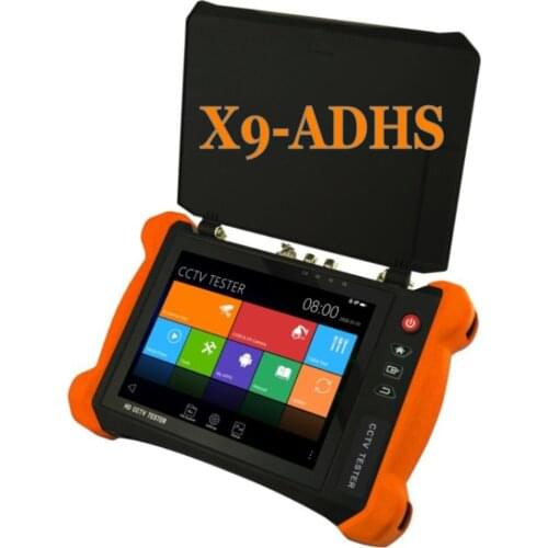 2018 Newest CCTV Tester Monitors X9 8 inch H.265 4K IP Camera Tester 8MP TVI CVI 5MP AHD SDI CVBS Camera Tester with Cable trace