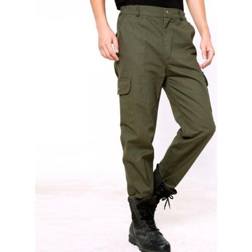 2021 Mens Fashion Overalls Wear-resistant Thickened Canvas Work Pants Casual Pants mens work trousers спецодежда мужская
