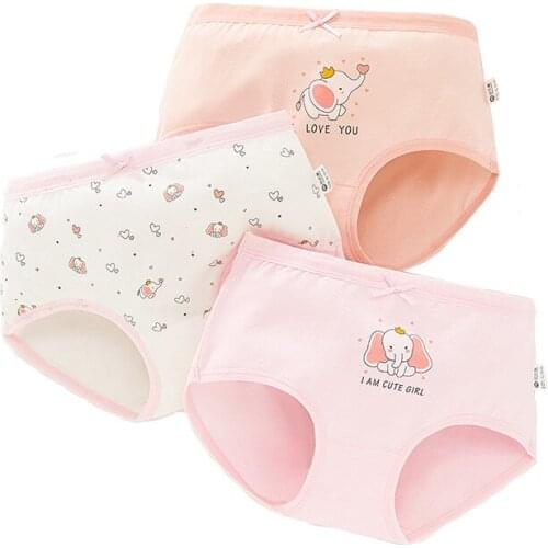 3pcs/pack Baby Girls Panties Cotton Briefs Children Underwear Cartoon Underpants Little Kid Short Pants Clothes Gifts 0-2 Years