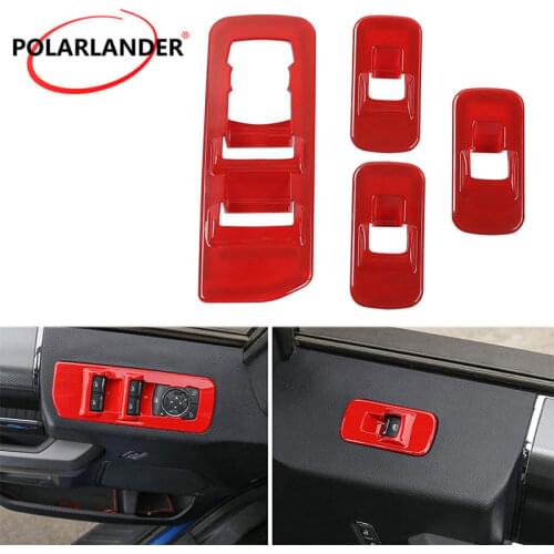 Car Accessories For 2015 2016 2017 2018 F/ord F150 Switches Cover Trim High fashion 6 Colors Chrome Window Lift Panel 4 Pieces