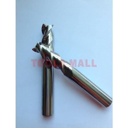 Free shipping - 2pcs 10mm 3 Flutes Aluminium Milling Tools Carbide CNC Endmill Router bits hrc50 D10*25*D10*75
