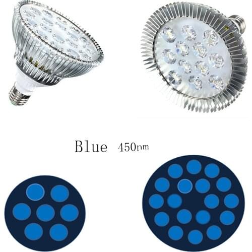 Hydroponics Veg Growing All Blue LED PAR38 Grow Light E27 LED Plant Grow Lights Bulb for Aquarium and Plant Growth (450-460nm)