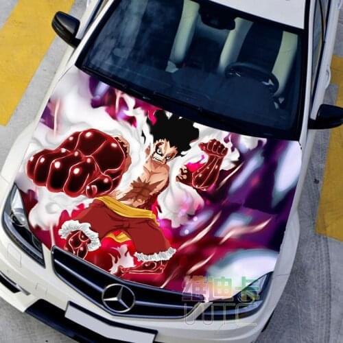 Customize Anime Itasha Car Stickers Auto Hood Protective Film Decals Luffy Cartoon Vinyl Sticker For Cars Styling