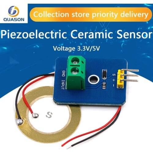 DIY KIT 3.3V/5V Ceramic Piezo Vibration Sensor Module Analog Controller Electronic Components Supplies Sensor for Arduino UNO R3