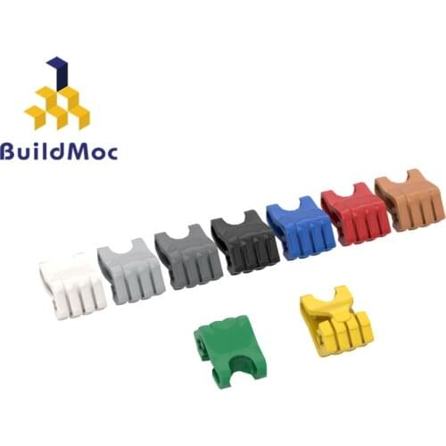 BuildMOC 93575 2×3×2 Hero Factory fist with shaft hole-4 fingers For Building Blocks Parts DIY Cons