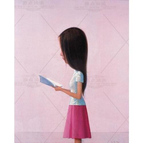 People Portrait Girl Handpainted Frameless Picture Painting Abstract Oil Painting On Canvas Home Decoration For Living Room