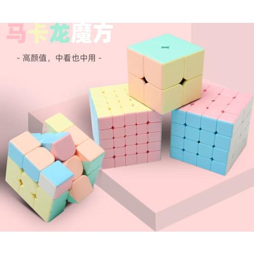 Newest Macarons Pyraminxed Magic Cube Speed Cube Stickerless Neo Professional Puzzle Toy for Kids