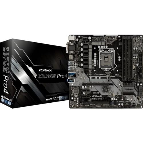 ASROCK Z370M PRO4 Eighth generation motherboard Micro ATX DDR4 support i7-8100 8600K