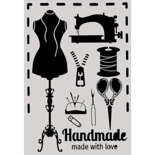 PDMDOG Sewing Machine Model Mosaic Diamond Painting Handmade with Love Square Diamond Dots Picture Rhinestones Diamond Embroider