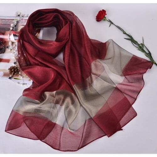 Fashion Silk Shawls Scarves For Women Elegant Hijab Scarf Female 200*70cm Long Stoles Beach Shawl Neck Scarfs For Ladies Spring