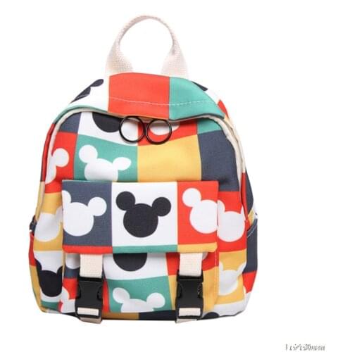 Disney 2021 New Cute Cartoon Child Bag Students Schoolbag Boys And Girls Kindergarten Mickey Backpack Kids Bag Girl Backpack