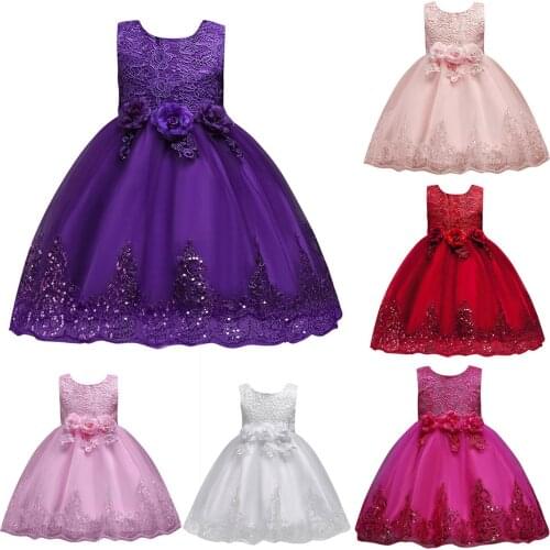 Dresses Girls From 2 To 7 Years Toddler Girl Clothes Kids Baby Girls Floral Ball Gown Princess Dress Party Dress Summer Clothes