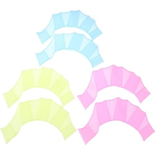 Swimming Hand Fins Unisex Silicone Hand Swimming Fins Flippers Swim Palm Finger Webbed Gloves Paddle Glove Equipment