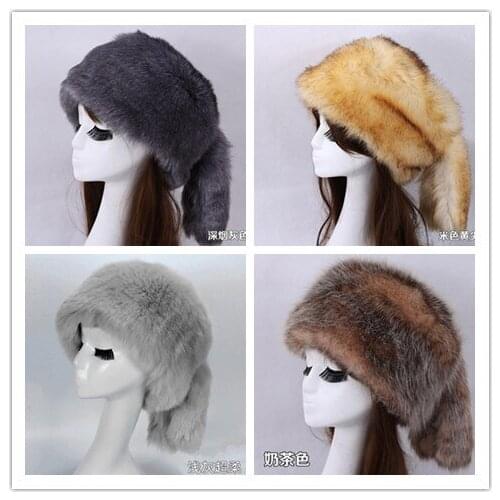 Super warm! Autumn and winter men womens thicken thermal faux fur hat ear protect winter faux fix fur hat cap
