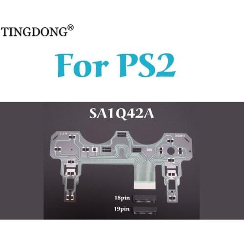 TINGDONG Controller Repair Parts PCB Ribbon Circuit Board 18Pin SA1Q42A for PS2 Dualshock 2 w/ 18pin Or 19Pin Socket Connector