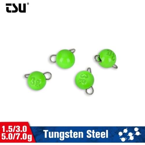 TSURINOYA Tungsten Steel Sinker 1.5g 3g 5g 7g Jig Head Soft Lure Texas Group Deep Water Bullet Crank Hooks Worm Fishing Tackle