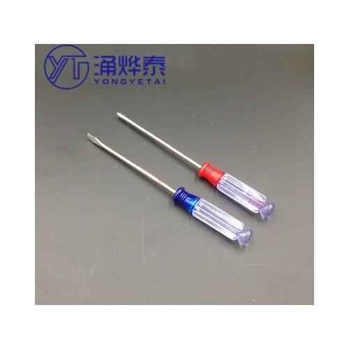YYT 1PCS Small Phillips screwdriver Crystal transparent 3mm small screwdriver Small screw opener 3*75mm