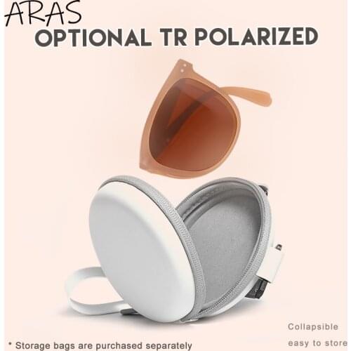 New Folding Polarized Sunglasses Women 2021 Fashion Folded Sun Glasses Lady Light Small Frame Round Driving Retro Outdoor Glass