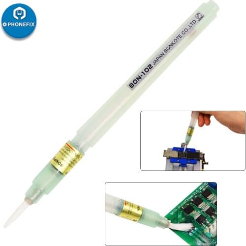 1pc BON-102 Flux Paste Solder Paste Brush PCB Soldering Pen 7ml No Clean Welding Flux Brush Tip Flux Pen PCB Welding Tool