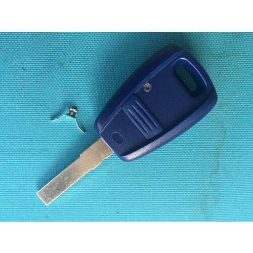 10Pcs/Lot Of New Replacement Key Case Blade For Fiat 1 Buttons Remote Shell Uncut No Logo Blank Blue Car Accessories Auto Parts