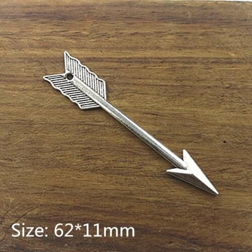 10pcs Charms arrow , Tibetan Silver Plated Pendants Antique Jewelry Making DIY Handmade Craft