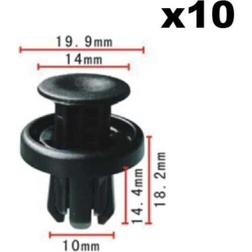 10x For Honda The 9th generation Acord Bumper buckle / Nylon Retainer Clip B130