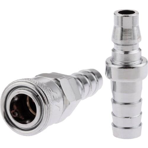 2Pcs Pneumatic Fittings Air Line Hose Compressor Connector Quick Release Coupler Air Line Fittings for 12mm Hose Pneumatic Parts