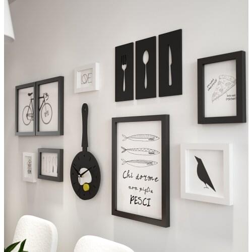 8 pieces/set Nordic Photo Picture Frame DIY Removable Picture Frame Simple Photo Frame For Living Room Painting Wall Art Decor