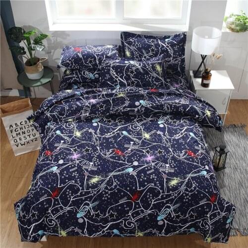 Abstract Bedding Set,Duvet Cover 220x240 With Pillowcase,Quilt Cover 240x210,Blue Night Sky Pattern King Size Blanket Cover