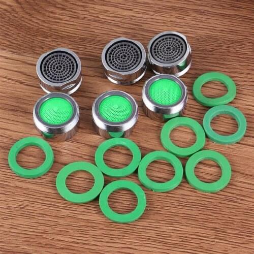 6pcs 22mm Small Threaded Plastic Aerator Faucet Bubbler Sprayer Water Saving Filter Faucet Nozzle Polished Filter for Kitchen