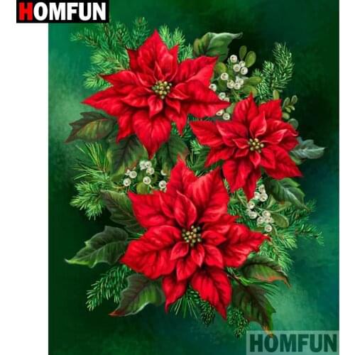 HOMFUN Full Square/Round Drill 5D DIY Diamond Painting "Flower landscape" 3D Diamond Embroidery Cross Stitch Home Decor A19583