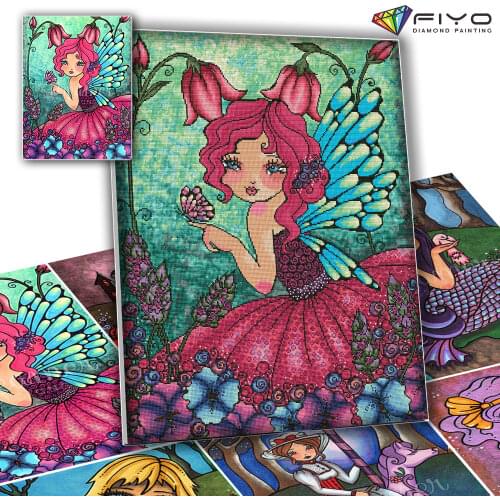 5D DIY Diamond Painting Cartoon Fantasy Girl Abstract Picture Diamond Mosaic Embroidery Cross Stitch Kit Home Decor cuadros