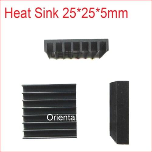Free Shipping 20pcs HeatSink Heat Sink Radiator 25*25*5mm Small Radiator - Black