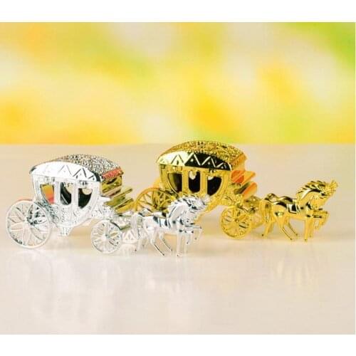 Free Shipping New Arrive Silver plastic carriage box wedding candy box chocolate box SN2506