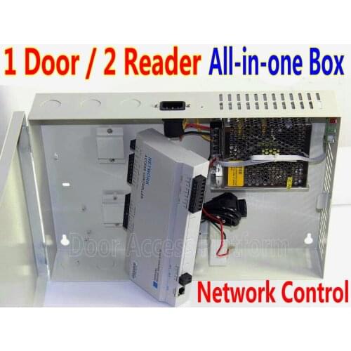 PSU Power Controller Panel All-in-one Box Built-in Web Browser+TCP/IP Network For Door Entry+Exit RFID Card/Code/Finger reader