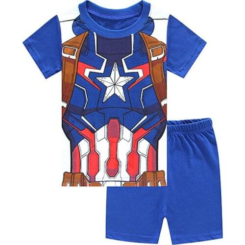 Kids Short Sleeve T-shirt + Short Set Pants for Baby Boys Girls Clothing Set Cartoon Top Tees Cartoons Clothes Pajamas Sets