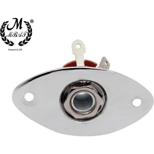 M MBAT Electric Bass Guitar Jack Stringed Instrument Accessories Repair and Maintenance Tools Oval Guitar Pickup Output Input