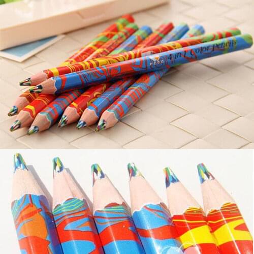 10 Pcs/lot Creative Rainbow Pencil Pencils for Drawing High Quality Pencils School student Stationery kids Painting Pencil