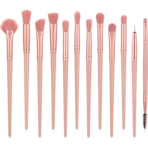 12pcs/set Makeup Brushes Eye Shadow Brushes Fan Brushes Lip Brushes Eyebrow Brushes Facial Make-up Tools