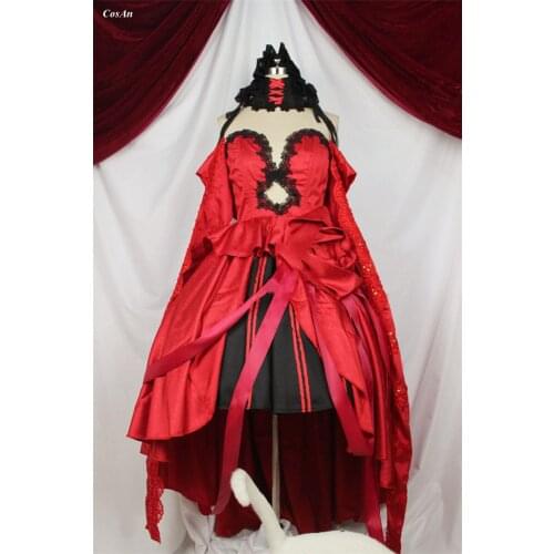 Hot Game Eternal City Aolu Cosplay Costume High Quality Red Formal Dress Unisex Activity Party Role Play Clothing Custom-Make