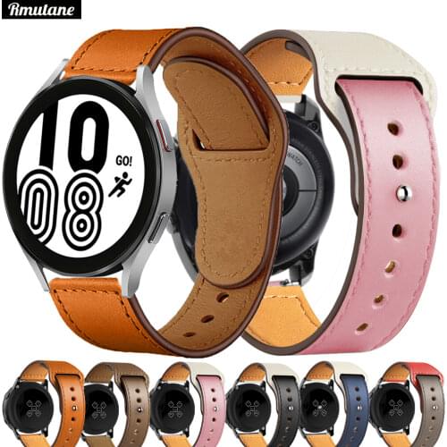 Leather Band For Samsung Galaxy watch Active 2 strap Gear S3 22/20mm bracelet Huawei GT/2/Pro Galaxy 4/Classic/3 45mm/42mm/46mm