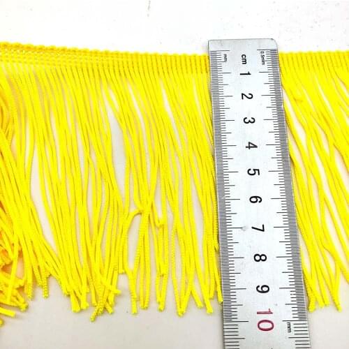 Beatiful 10Yard Lace Fringe Trim 10cm Wide Tassel Fringe Trimming For DIY Latin Dress Stage Clothes Accessories Lace Ribbon