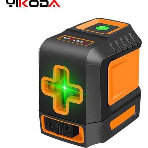 YIKODA Laser Level Cross Line Laser Red/Green Beam Portable 2 Lines Mini Level Meter Measuring Instrumentation Tools