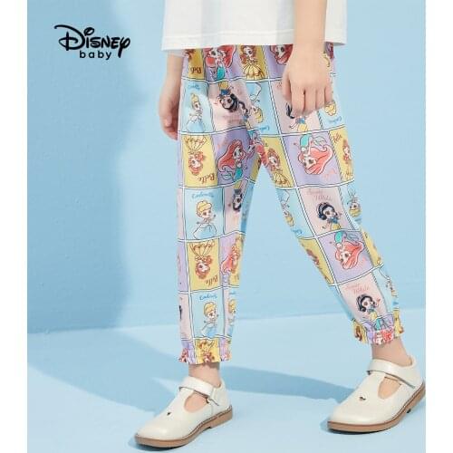 Disney princess girls summer dress new bloomers snow white princess mermaid princess 3-8 years old baby thin loose trousers